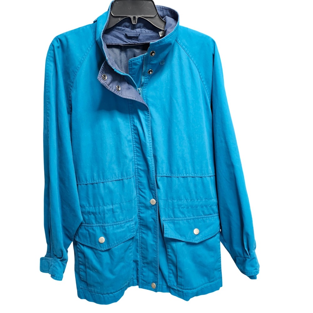 VTG Towne By London Fog Mens Teal‎ Blue Field Jacket Size Medium